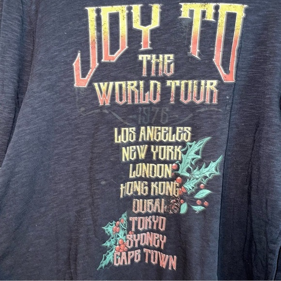 Torrid Super Soft Slub Jersey Long Sleeve Skull Print Joy to the World Tour Top - Picture 5 of 6